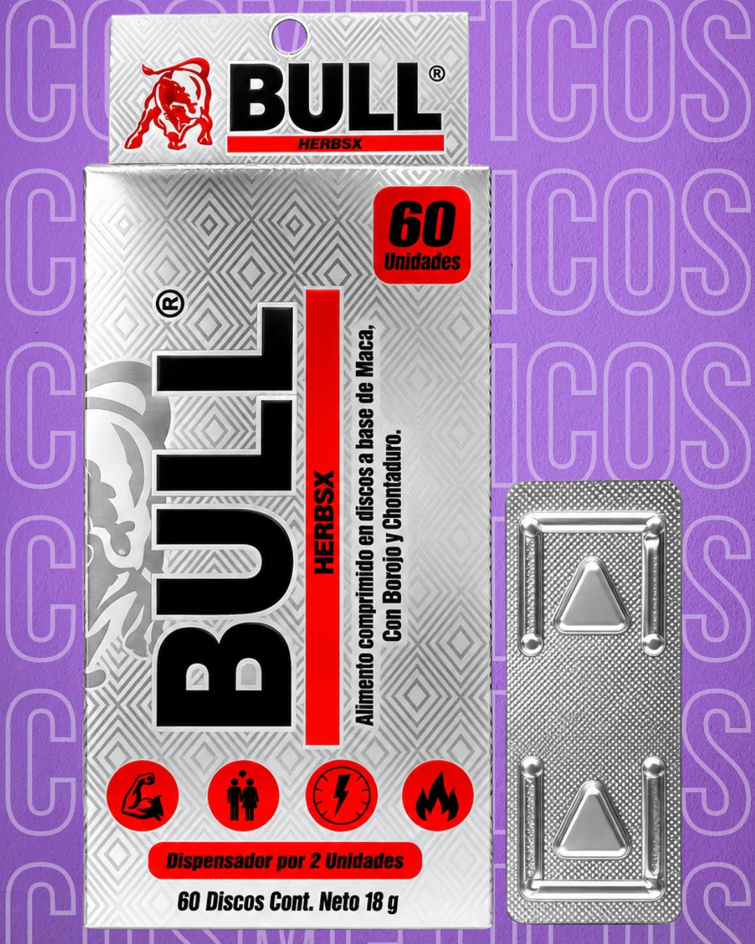 Potencializador sex bull caja x60