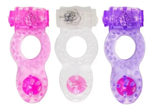Anillo vibrador doble estimulación perla