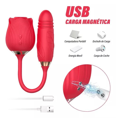 Vibrador rosa de ondas