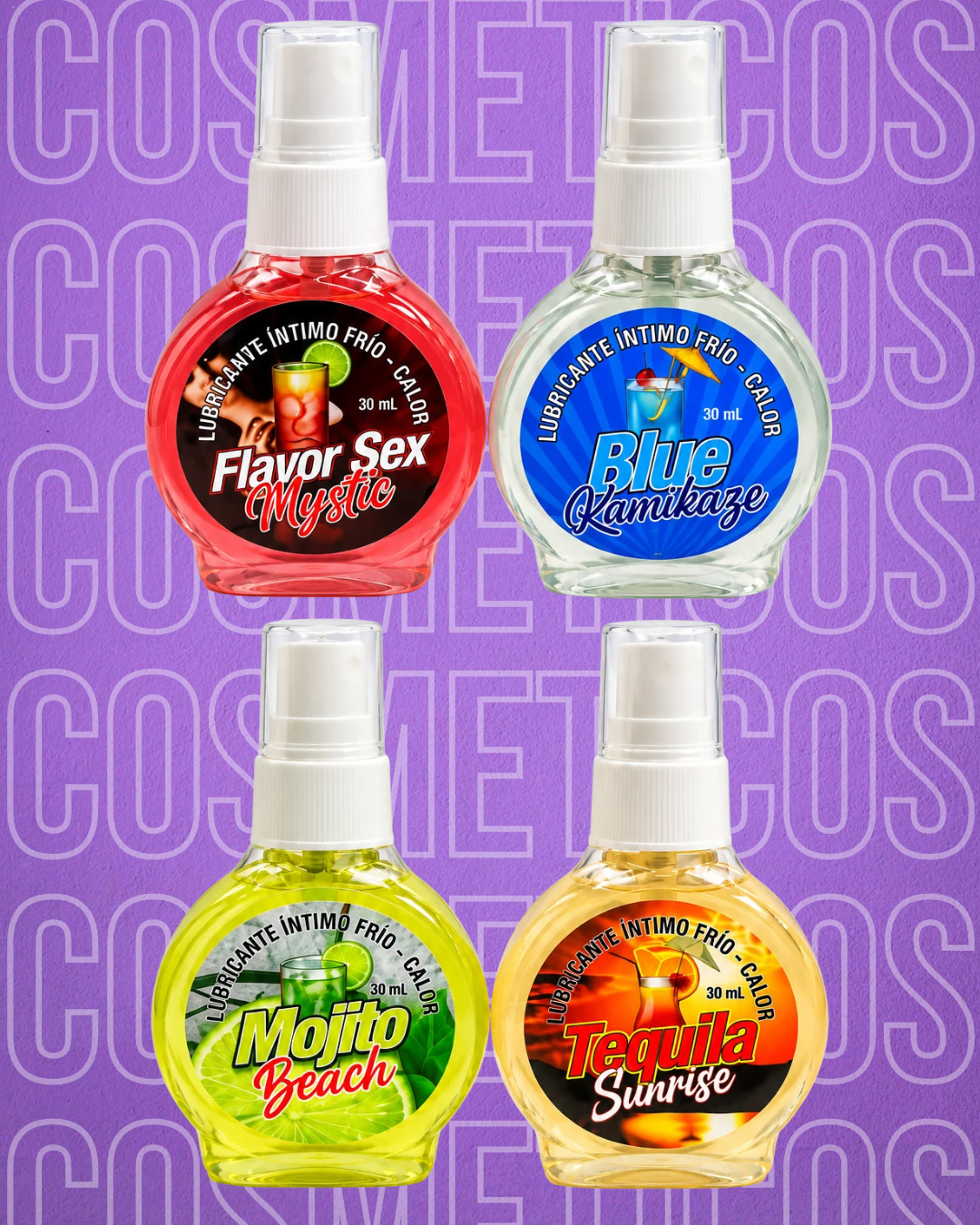 Lubricante frio calor saborizado flavor sex 30ml