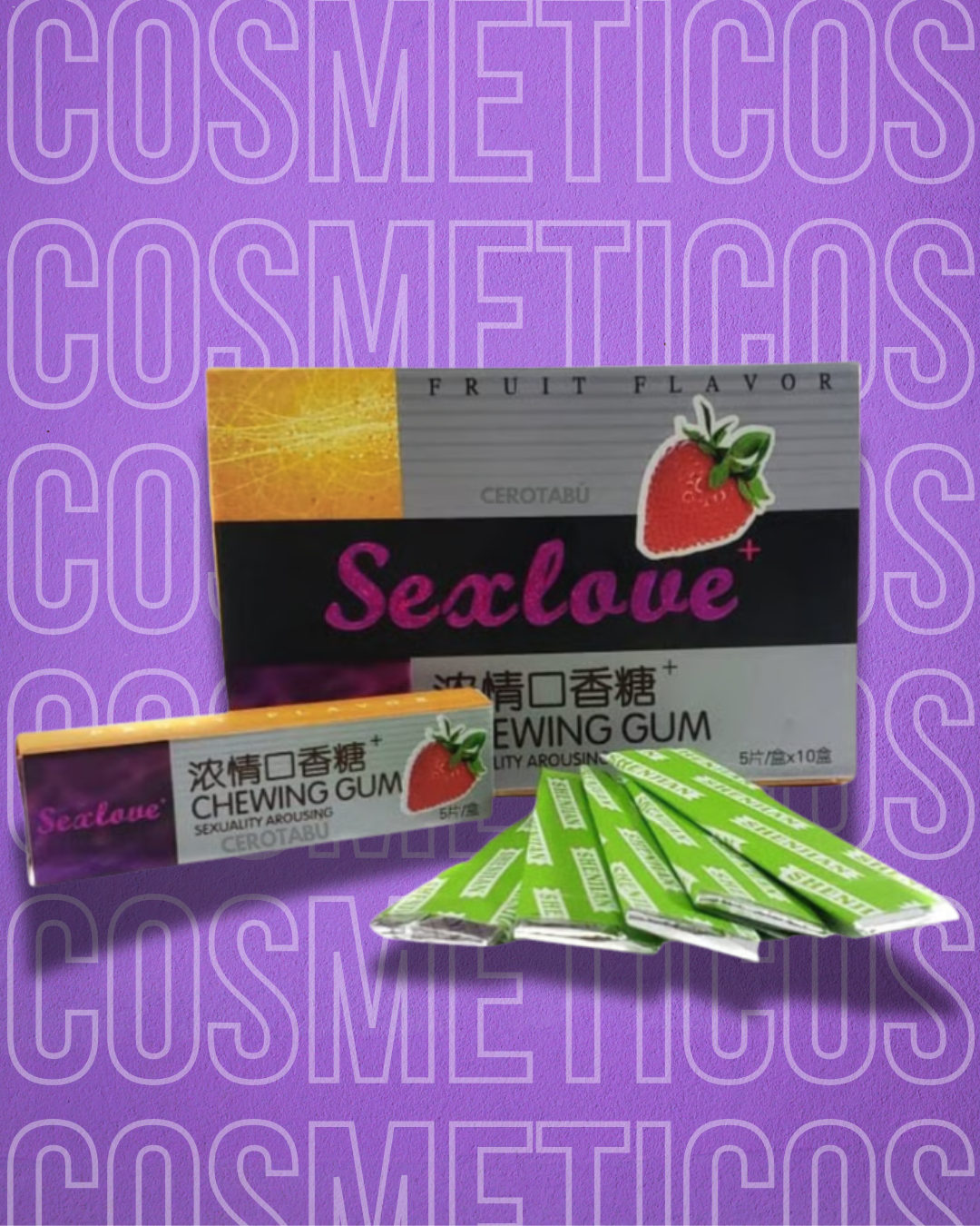 Chicles estimulantes caja x10