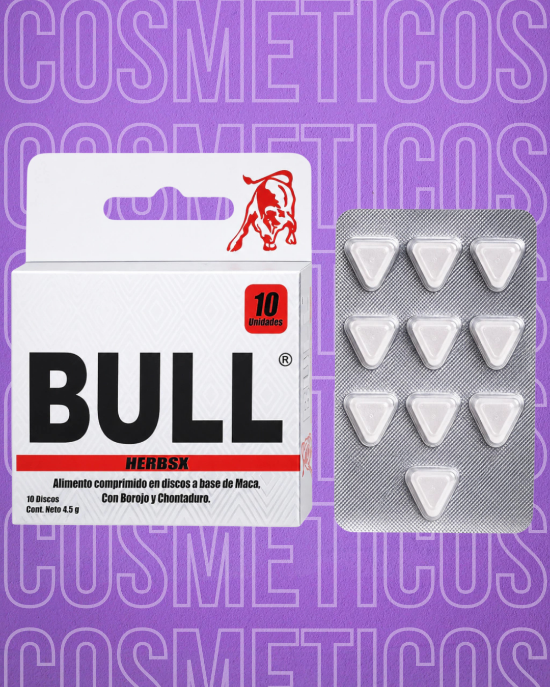 Potencializador sex bull caja x10