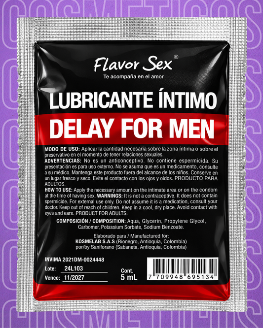Retardante sachet flavor sex