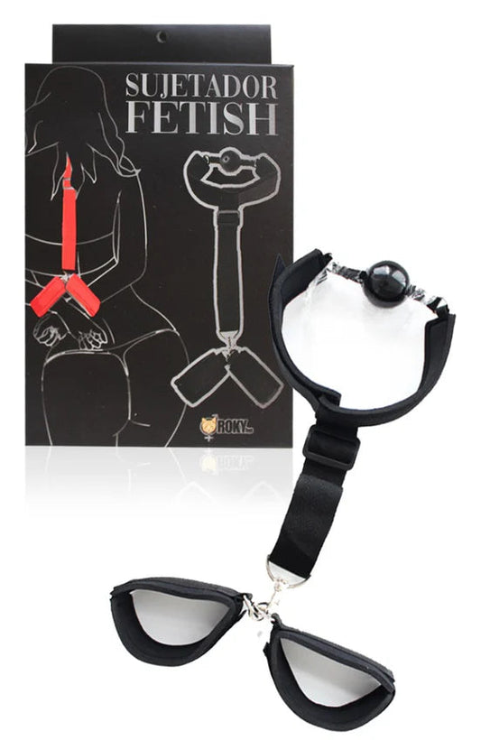 sujetador fetish con mordaza